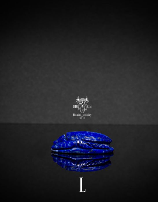 Picture of Engraved lapis lazuli scarab (Kheper) gemstone