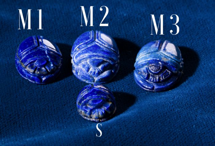 Picture of Engraved lapis lazuli scarab (Kheper) gemstone