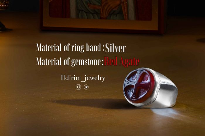 Picture of Ring with ICXC and Orthodox Christogram, Ο ωΝ Engravings