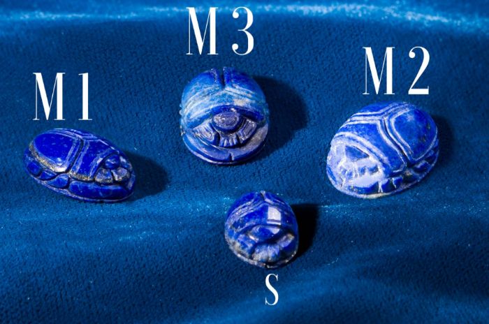 Picture of Engraved lapis lazuli scarab (Kheper) gemstone