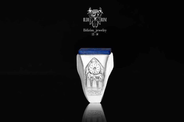 Picture of Jerusalem Cross Ring with Gothic Ring Band