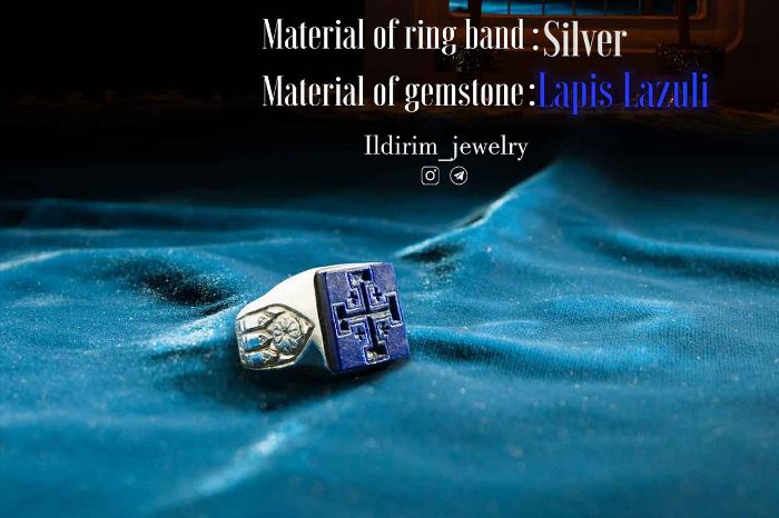 Picture of Jerusalem Cross Ring with Gothic Ring Band